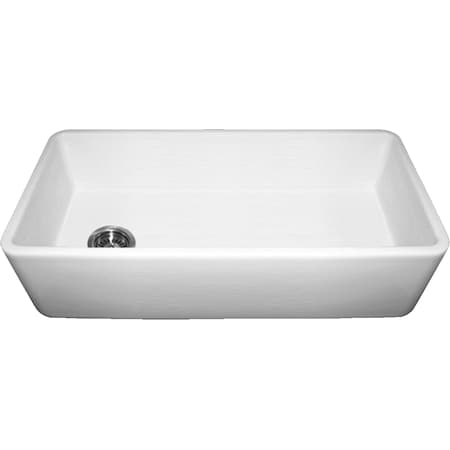 Fireclay Duet Series Reversible Sink W/ Smooth Front Apron,Wht